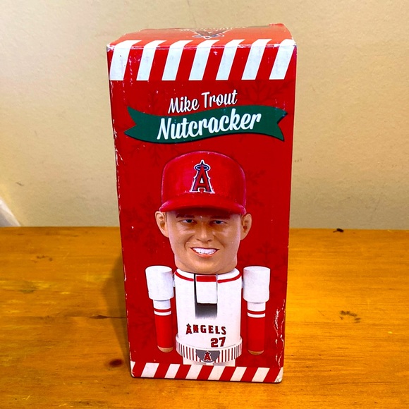 Los Angeles Angels Mike Trout # 27 Nut Cracker MLB Team Holiday Decor in Box - Picture 1 of 9